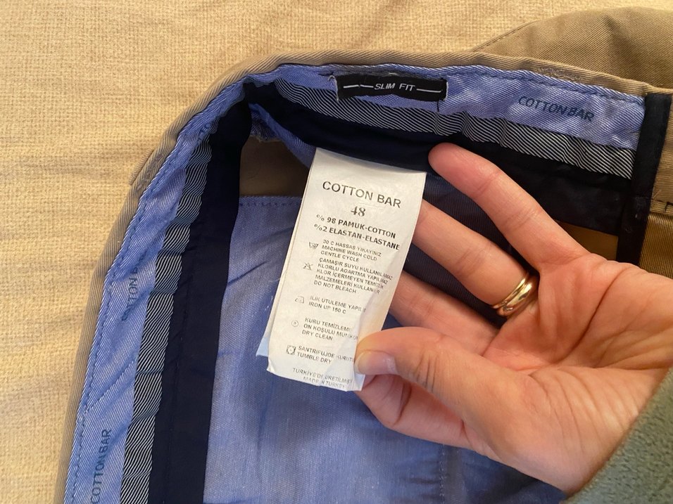 Bej Kemerli Regular Fit Erkek Keten Pantolon - Görsel 3