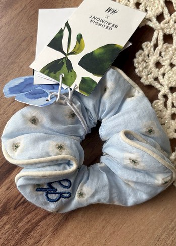 Mavi Bohem Pamuk Lastikli Saç Tokası - Görsel 2