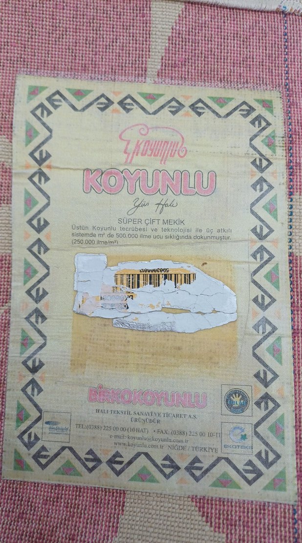 koyunlu yün Pembe Çiçek Desenli Halı - Görsel 4