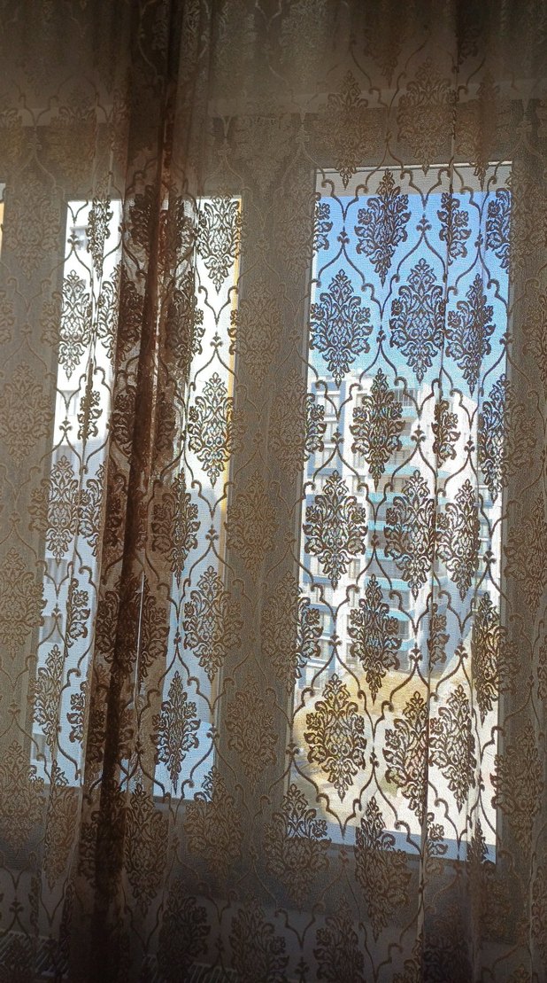 Nakışlı Bej Perde - Görsel 2