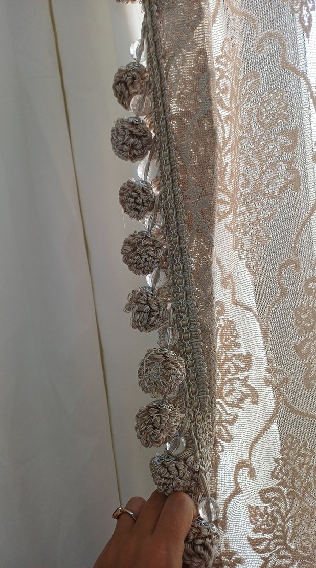 Nakışlı Bej Perde - Görsel 5