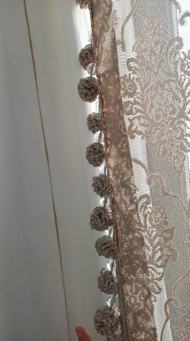 Nakışlı Bej Perde - Görsel 4