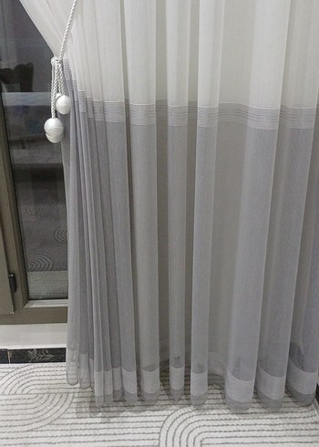 Modern Beyaz Tül Perde - Görsel 6