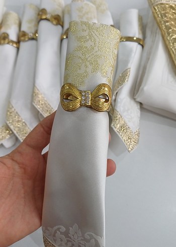 Parlak Beyaz Kurdeleli Klasik Düğün Aksesuarı - Görsel 9