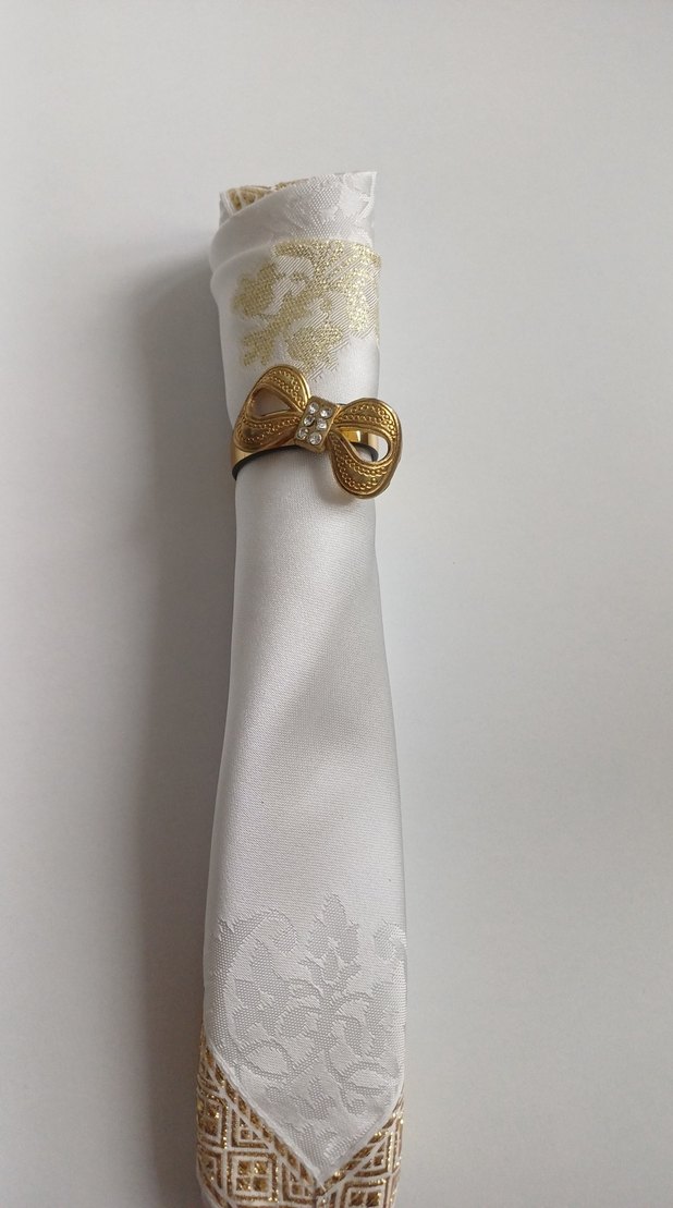 Parlak Beyaz Kurdeleli Klasik Düğün Aksesuarı - Görsel 2