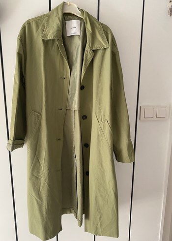 Bershka Kadın Kemerli Midi Keten Trençkot