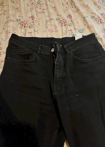 Kadın Siyah Normal Boy Kot Pantolon - Görsel 3