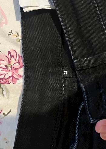 Kadın Siyah Normal Boy Kot Pantolon - Görsel 4