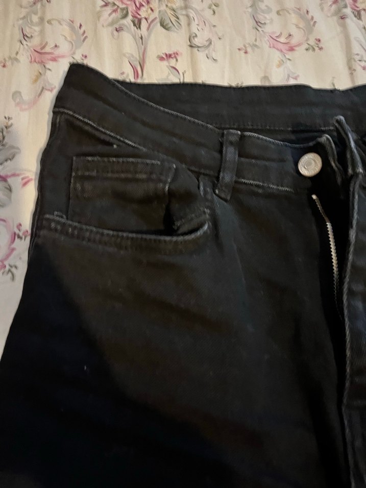 Kadın Siyah Normal Boy Kot Pantolon - Görsel 2