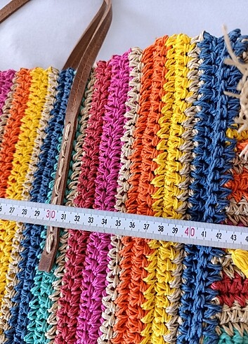  Beden 33×44 hasır örgü çanta 