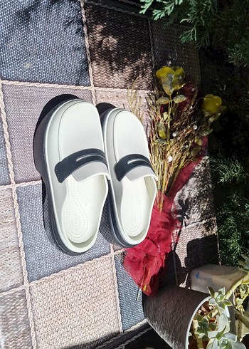38 Beden Crocs Kadın Gri Platform Terlik
