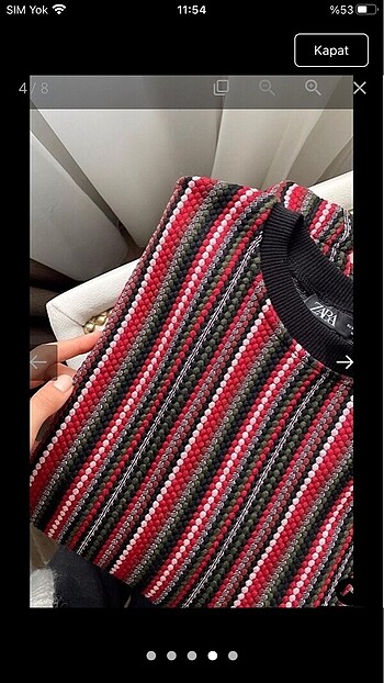 36 Beden çeşitli Renk ZARA KAZAK