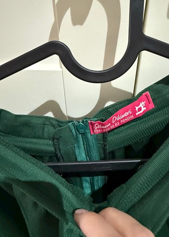 Nakışlı Bej Mini Bustiyer ve özel dikim etek - Görsel 4