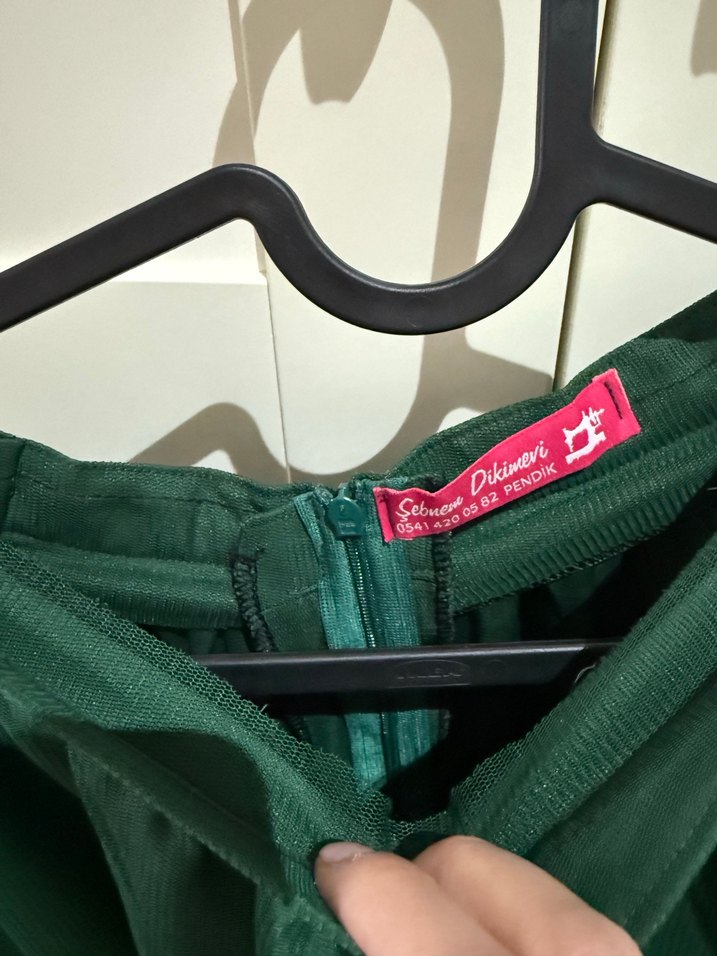 Nakışlı Bej Mini Bustiyer ve özel dikim etek - Görsel 4