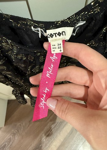 Volanlı Siyah Straplez Bluz - Görsel 2