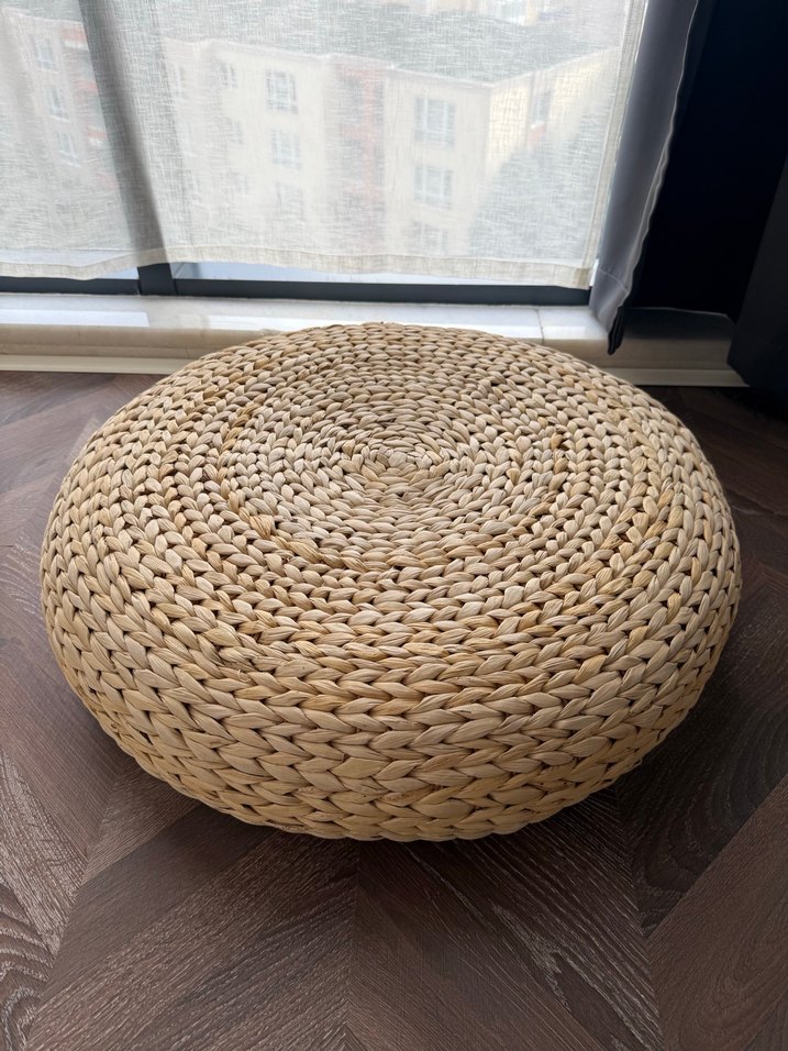 Bohem Tarz Hasır El Yapımı Oturma Minderleri - Görsel 2