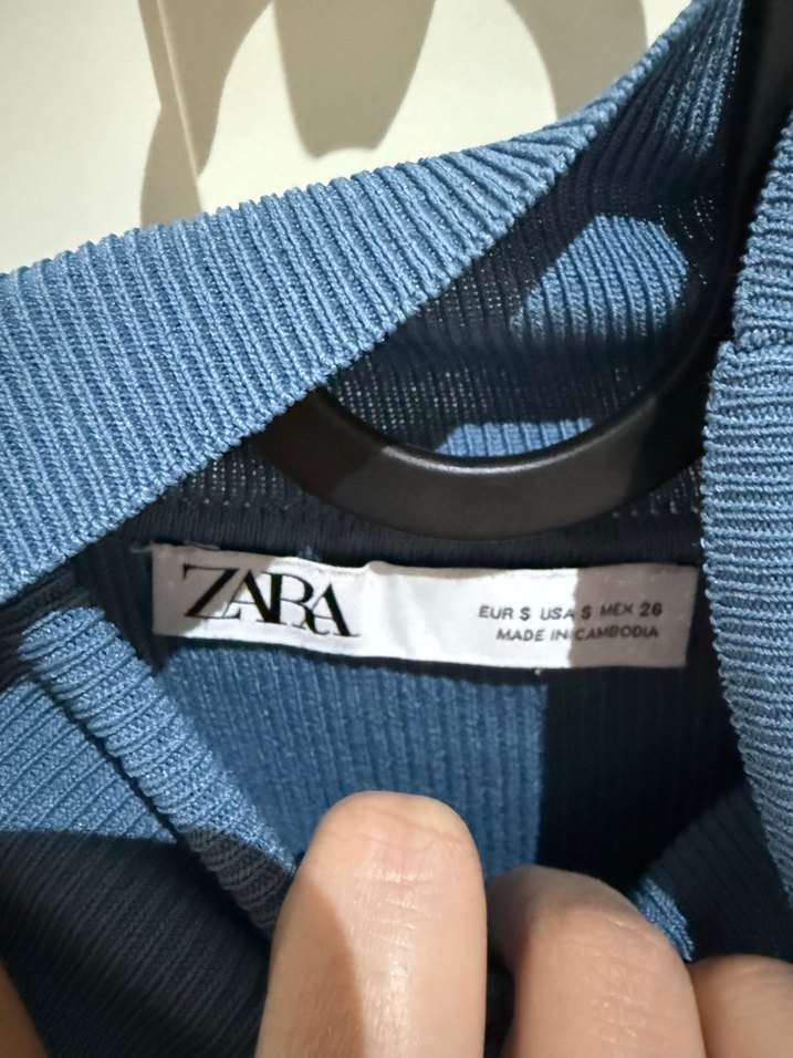 Mavi Balıkçı Yaka İnce Örgü Kadın Kazak - Görsel 2