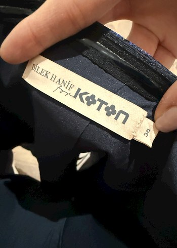 Straplez Drapeli Midi Lacivert Elbise - Görsel 4