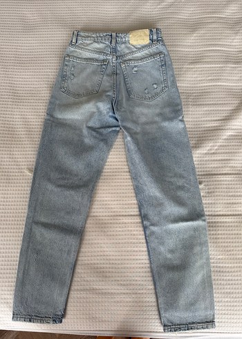 Kadın Bol Kesim Midi Boy Kot Pantolon - Görsel 3