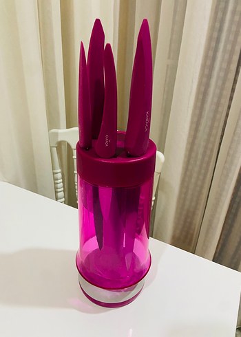 Pembe Bıçak Seti ve Standı