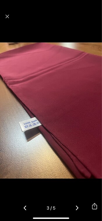 Bordo İpek Eşarp