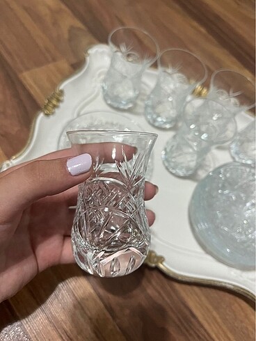 Beden 6lı kristal çay bardağı takımı