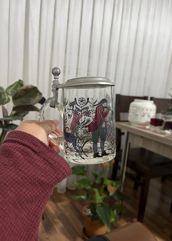 American Vintage Vintage Simli Zinn Kapakli Desenli Tankart Kupa