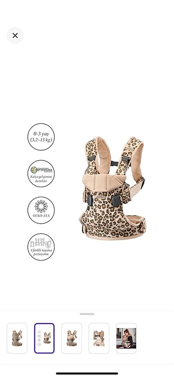 BABYBJÖRN 1 kez kullanıldı kutusu yoktur