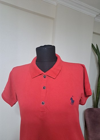Kısa Kollu Kırmızı Polo Yaka Tişört - Görsel 2