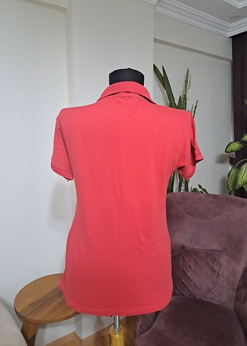 Kısa Kollu Kırmızı Polo Yaka Tişört - Görsel 3