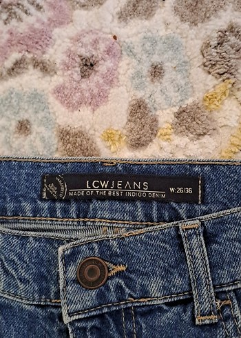 Kadın Mavi Bol Kesim mom jean - Görsel 3