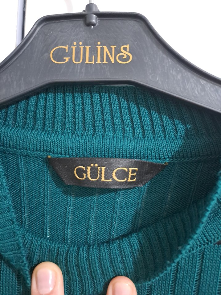 Çizgili Yeşil Uzun triko takım - Görsel 4