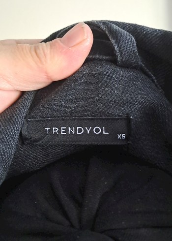 Siyah Düğmeli Kadın Denim Ceket - Görsel 3