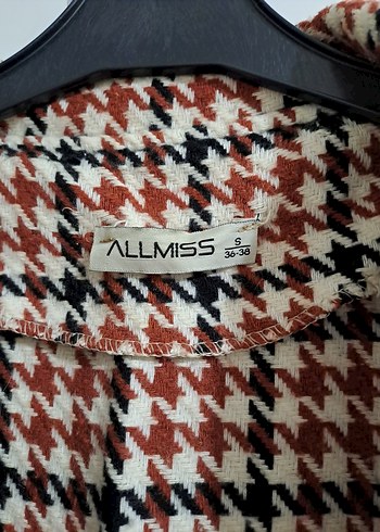 Düğmeli Kahverengi Ekose Midi Kadın Kaban takım - Görsel 6