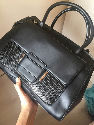 m Beden siyah Renk Nine West yepyeni içi geniş çanta