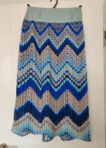 Mavi Pilili Uzun Bohem Etek - Görsel 5