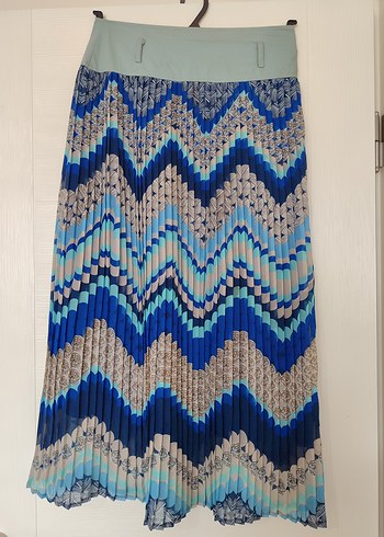 Mavi Pilili Uzun Bohem Etek - Görsel 3