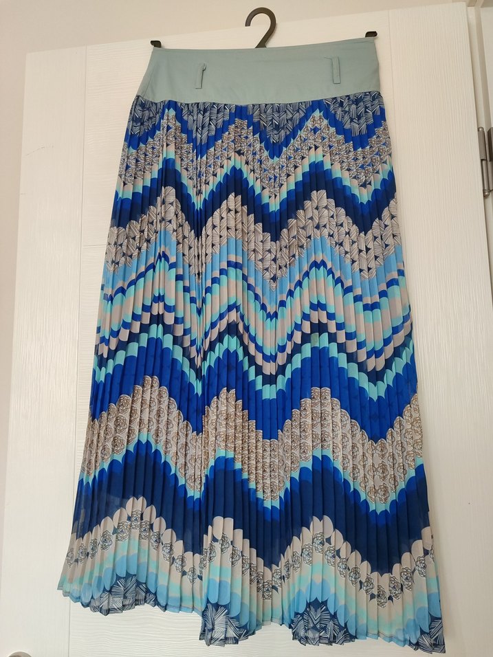 Mavi Pilili Uzun Bohem Etek - Görsel 2