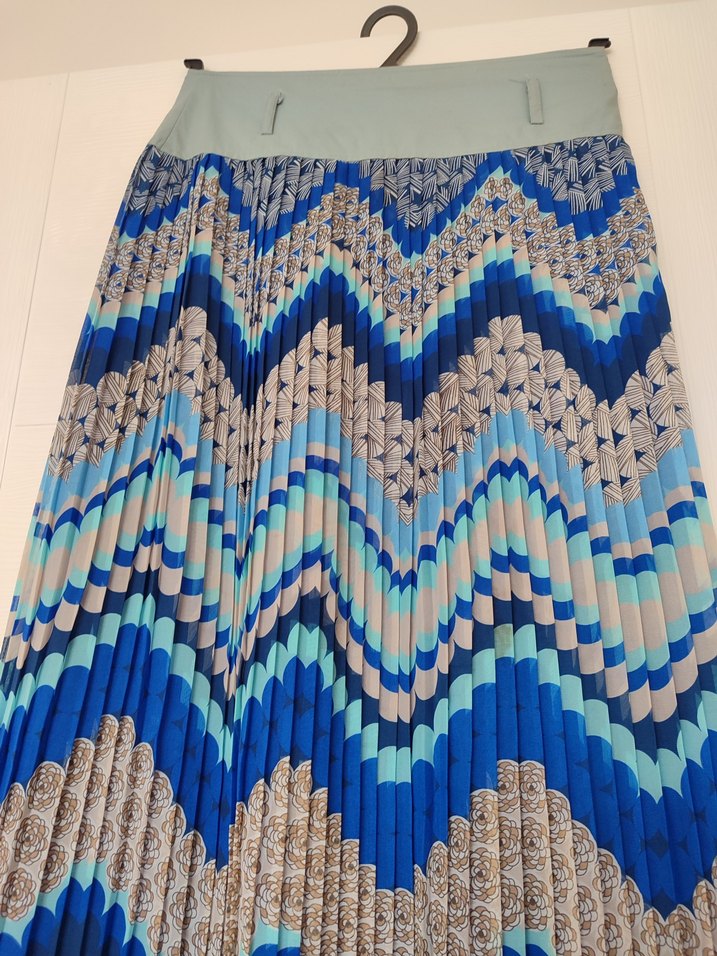 Mavi Pilili Uzun Bohem Etek - Görsel 4