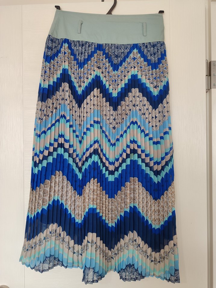 Mavi Pilili Uzun Bohem Etek - Görsel 3