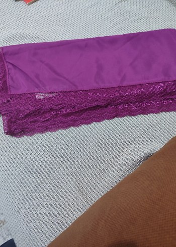 Mor Dantelli Kadın Şal - Görsel 2