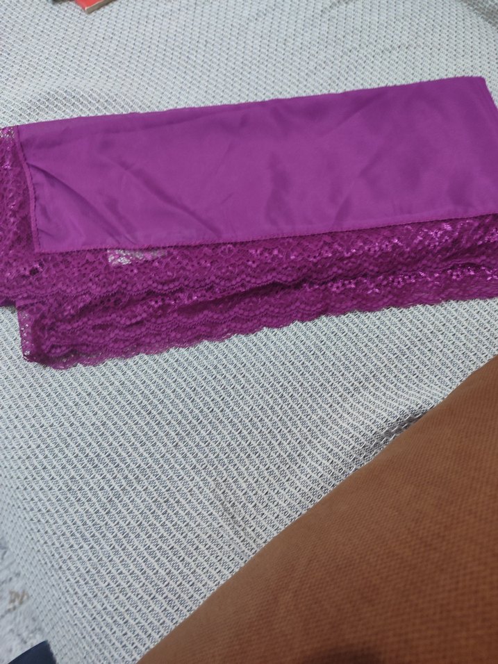 Mor Dantelli Kadın Şal - Görsel 2