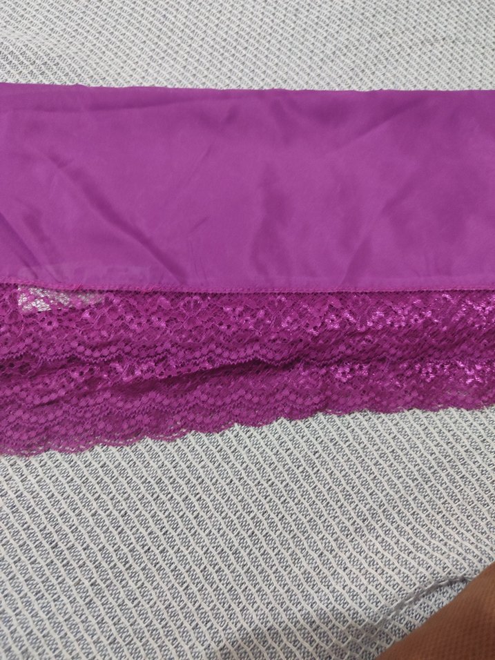 Mor Dantelli Kadın Şal - Görsel 3