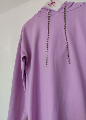 Zincir Detaylı Mor Uzun Kollu Tunik - Görsel 6
