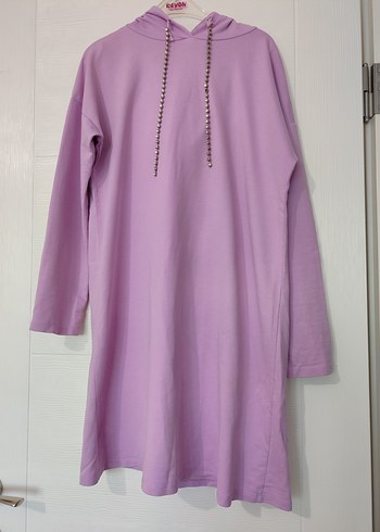 Zincir Detaylı Mor Uzun Kollu Tunik - Görsel 4