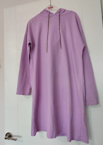 Zincir Detaylı Mor Uzun Kollu Tunik - Görsel 5