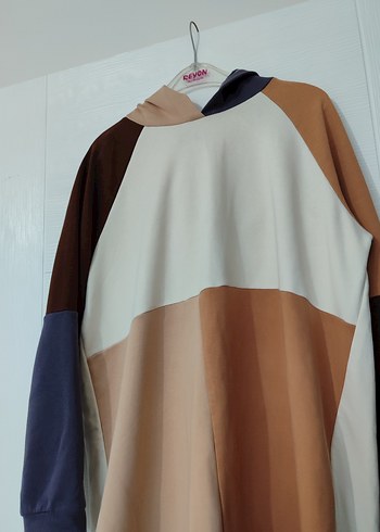 Drapeli Uzun Kollu Hamile Tunik - Görsel 3