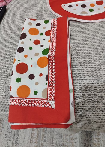 Puantiye desenli renkli bebek önlük seti - Görsel 3