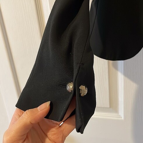 Midnight Express Kol düğmesi detaylı siyah blazer ceket