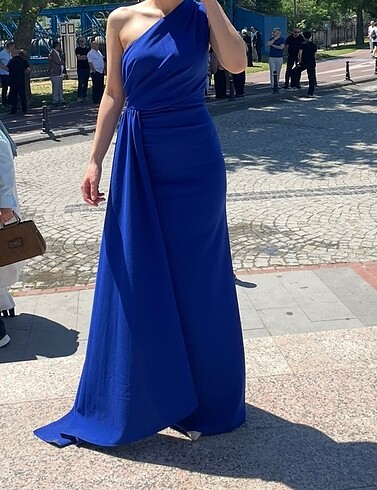 diğer Beden Saks mavisi lacivert abiye elbise